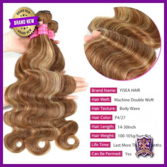 Brazilian Virgin Human Hair Body Wave Extensions 20-26 Inch 12A Grade